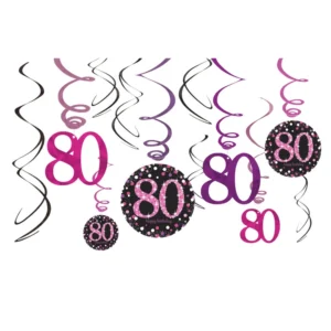 Deko-Spiralen 80 pink Sparkling Celebration
