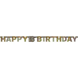 Girlande Happy 18 Birthday Sparkling 2,13m