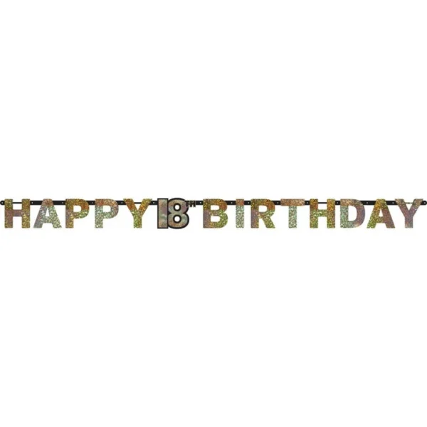 21 Girlande Happy 18 Birthday Sparkling 2,13m