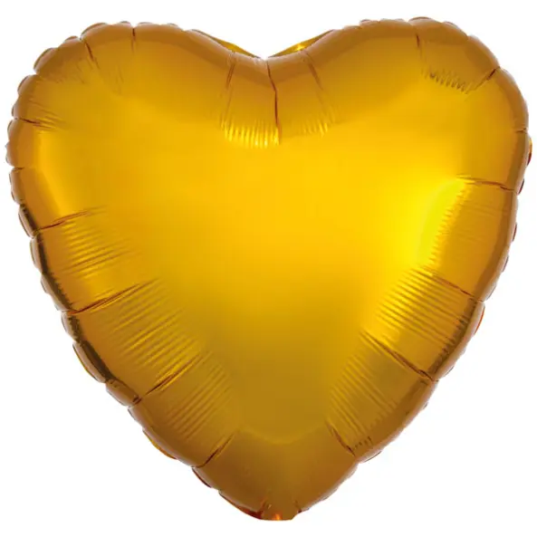 Folienballon Form Herz - Metallic Gold - 45 cm