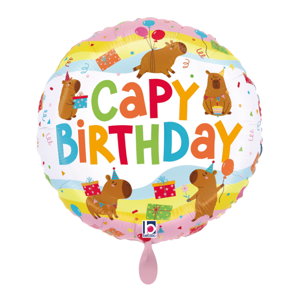 Folienballon Capybara Birthday 46cm
