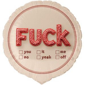 Folienballon Standard - Fuck ... - 45 cm