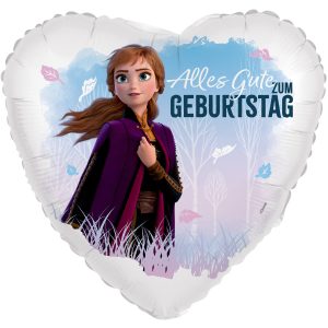 Standard Herz - Frozen Geburtstag Anna - Folienballon 45 cm