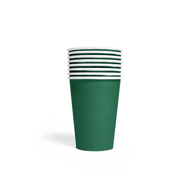 8 Pappbecher 210ml FSC - Grün