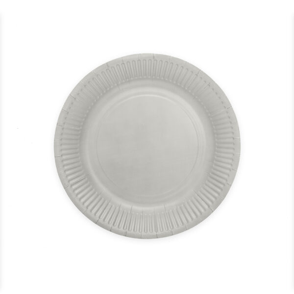 8 Pappteller 23cm FSC - Silber