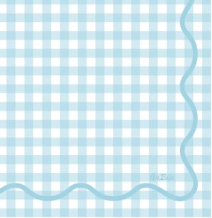 16 Servietten hellblau kariert 33x33cm