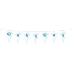 Mini-Wimpelkette aus Papier, 2 m – Baby Boy