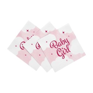 20 dreilagige Papierservietten, 33 x 33 cm – Baby Girl