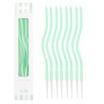 8 Curly Kerzen mint