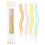 8 Curly Kerzen bunt