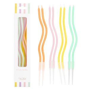 53162 8 Curly Kerzen bunt