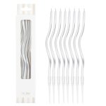 8 Curly Kerzen silber