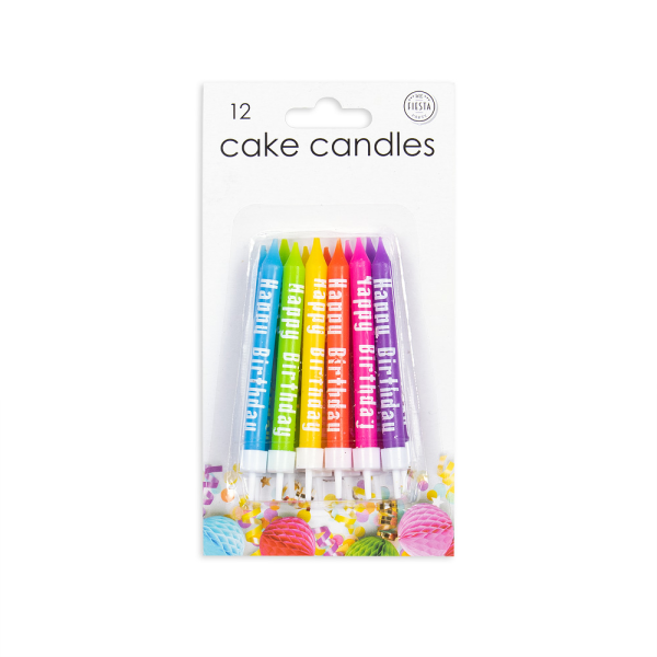 Cake candle set "Happy Birthday" multicolour