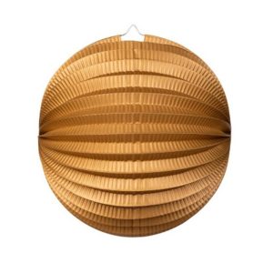 Papierlaterne rund Gold 25cm