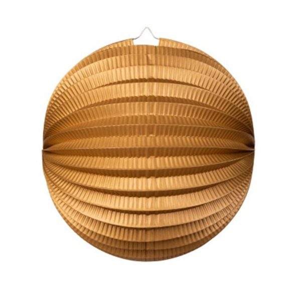 6286-1 Papierlaterne rund Gold 25cm