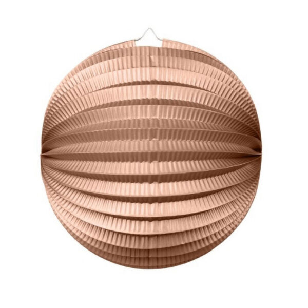 Papierlaterne rund Roségold 25cm