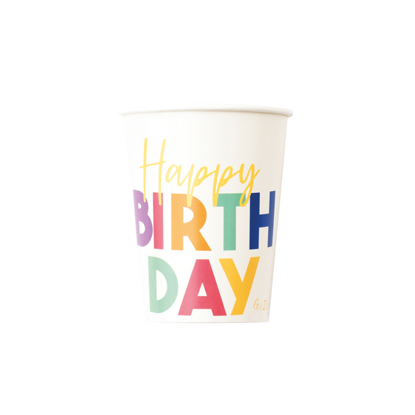 64681 8 Becher Happy Birthday 250ml