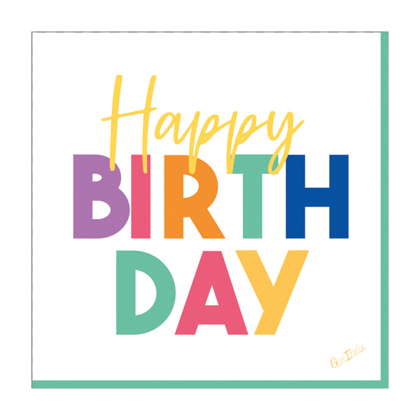 16 Servietten Happy Birthday 3-lagig 33 x 33 cm