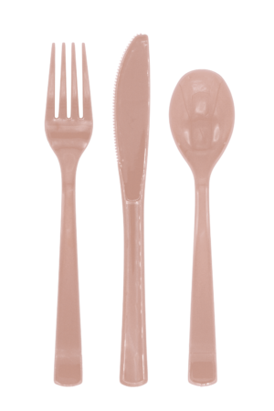 Besteck Roségold , wiederverwendbar, 18-teilig