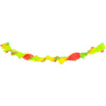 Girlande aus Krepppapier Neonfarben Regenbogen - 18 Meter