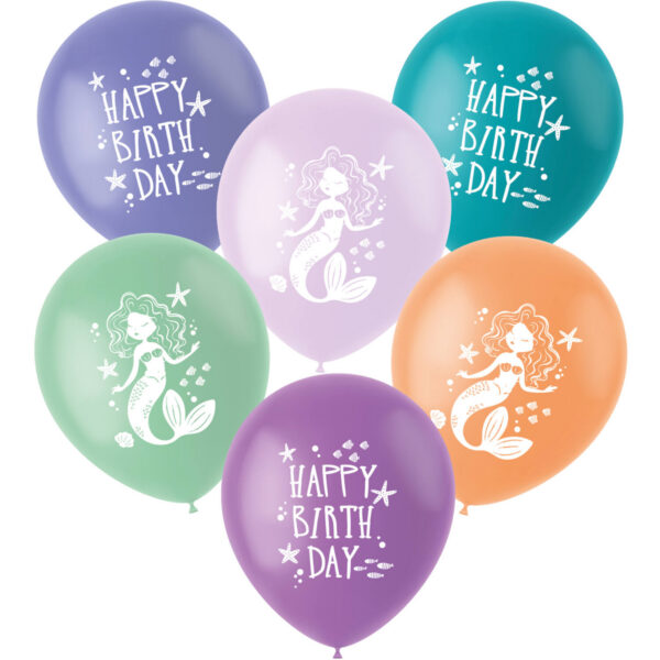 Latexballons - Mermaid Magic - 33 cm - 6 Stück