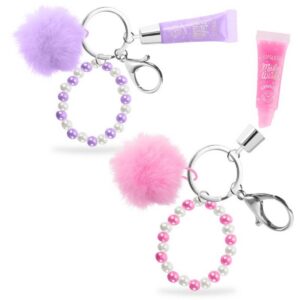 969316_b Trendhaus Magic Moments Schlüsselanhänger Pom-Pom inkl. Armband & Lipgloss 10ml