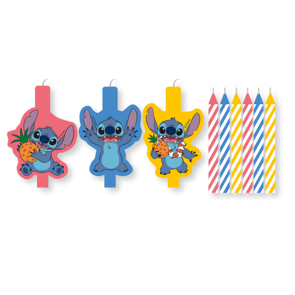 Geburtstagskerzen „ Stitch “ und „Angel“