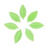 FunCakes Edible Wafer Flowers Green Leaves pk/50