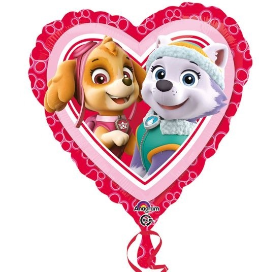 Standard Folienballon Paw Patrol, Skye und Everest 43cm