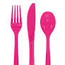 k Besteck Pink, wiederverwendbar, 18-teilig