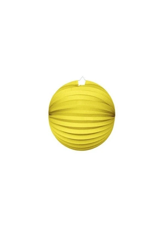 Papierlaterne rund Gelb 25cm