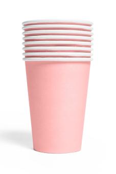 8 Pappbecher 210ml FSC - Rosa