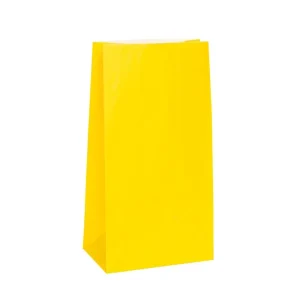 12 Papiertüten, 23,5 × 13 × 6 cm – Gelb