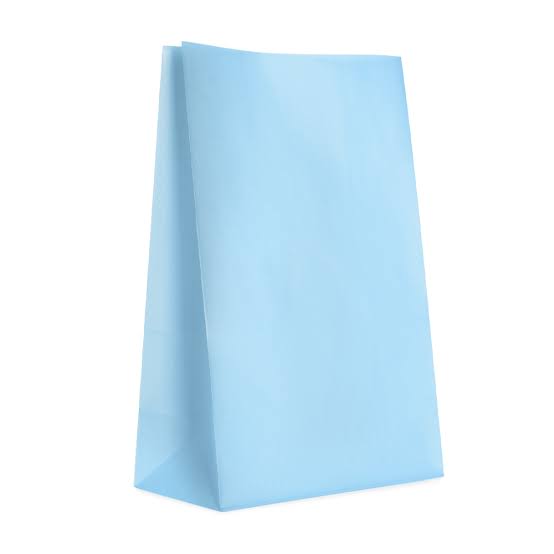 o 12 Papiertüten, 23,5 × 13 × 6 cm – Hellblau