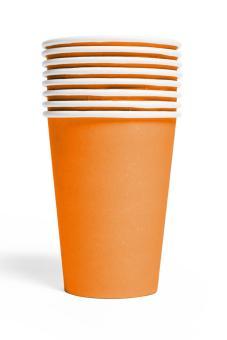 8 Pappbecher 210ml FSC - Orange