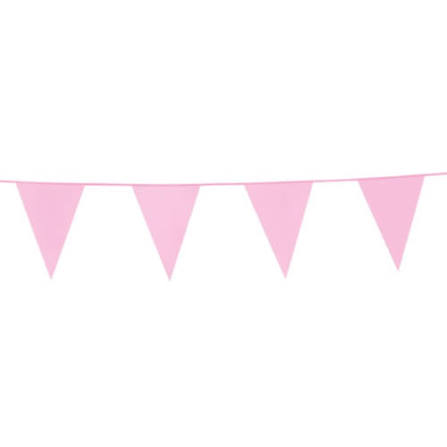 Wimpelkette Rosa Plastik