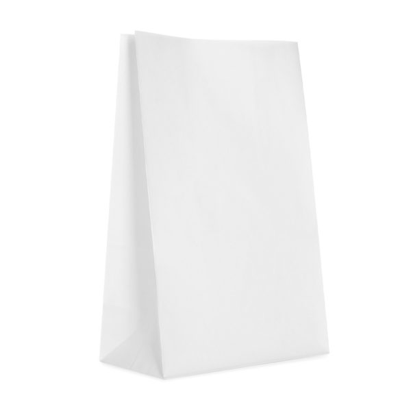 p 12 Papiertüten, 23,5 × 13 × 6 cm – Weiß