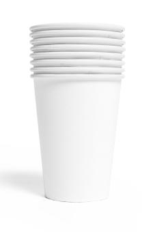 8 Pappbecher 210ml FSC - Weiß