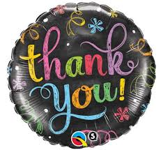 Folienballon "thank you" 43cm