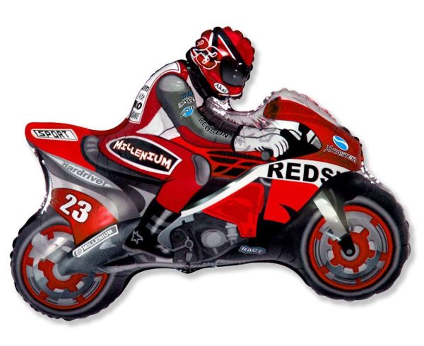 Folienballon Motorrad Rot 84cm